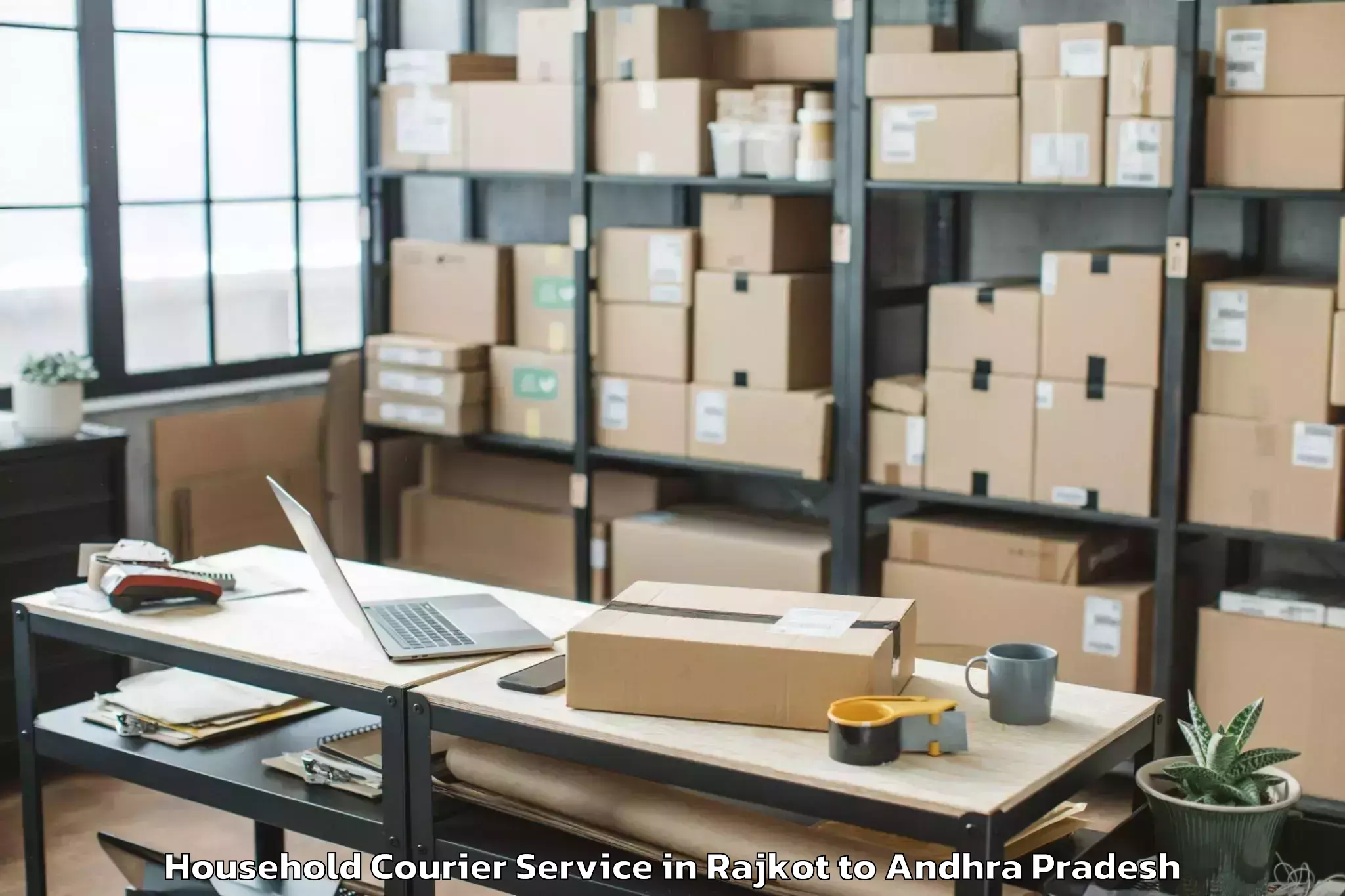 Reliable Rajkot to Laxminarsupeta Household Courier